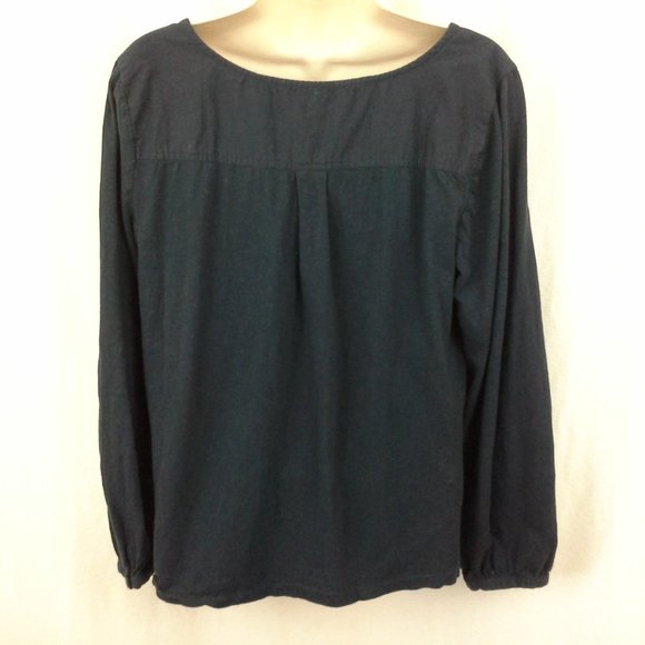 Gloria Vanderbilt womens top Size L Dark blue Lace - Picture 7 of 10